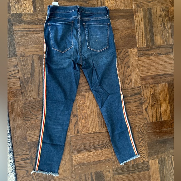 Abercrombie and Fitch racing stripe, Simone high rise, ankle jeans - Picture 2 of 5